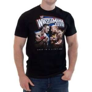  WM28 Cena vs. Rock Once In a Lifetime T shirt Sports 
