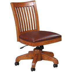 Mission Solid Oak Swivel Desk Chair  