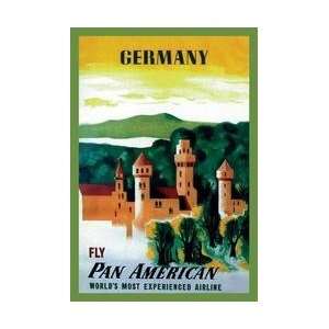  Pan Am   German Castle 12x18 Giclee on canvas