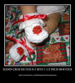 CROCHETED BABY 0 3 MTS BOOTIES 17 CHOICES  