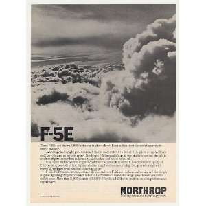  1980 Northrop F 5E Aircraft Nearly Invisible Clouds Print 