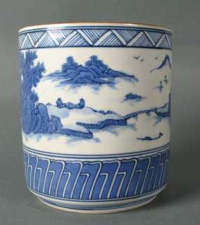 FINE 19th C. JAPANESE BLUE & WHITE COVERED JAR or VASE  