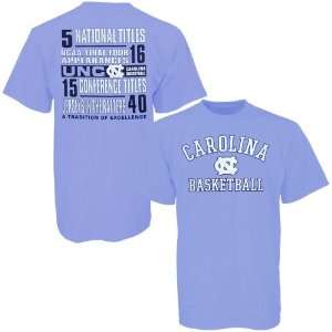  North Carolina Tar Heels (UNC) Sky Blue Basketball T shirt 