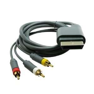   Gold Plated Composite Audio Video AV Cable for Microsoft Xbox 360
