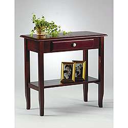 Merlot Foyer Table with Drawer and Shelf  