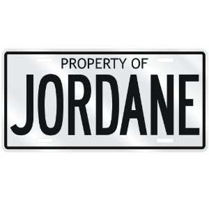  NEW  PROPERTY OF JORDANE  LICENSE PLATE SIGN NAME
