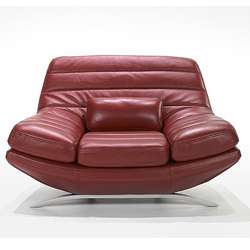 Contemporary Red Leather Chair  