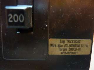 Westinghouse Circuit Breaker CA3200, 200 Amp, 3 Pole, 240 Volt #34955