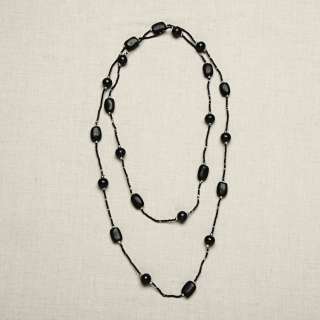  Beaded Black is Beautiful Long Necklace (India)  