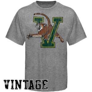  Vermont Catamounts Ash Big Logo Vintage T shirt Sports 
