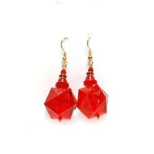  GameScience Dice Earrings   Arcane Ruby, d20 Toys & Games