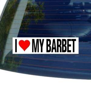  I Love Heart My BARBET   Dog Breed   Window Bumper Sticker 