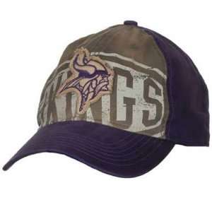   Mens Minnesota Vikings Khaki Frisco Adjustable Hat