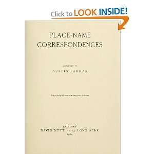  Place Name Correspondences Austin Farmar Books