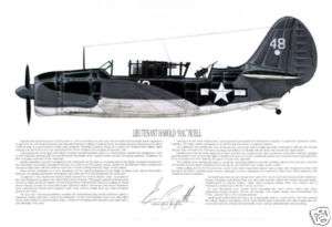 Ernie Boyette Print SB2C Helldiver pilot Harold Buell  