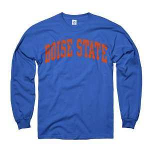  Boise State Broncos Royal Arch Long Sleeve T Shirt Sports 