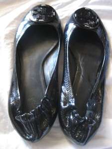   BURCH Reva Patent Leather Buckle Ballet Flat Shoes BLACK 10  