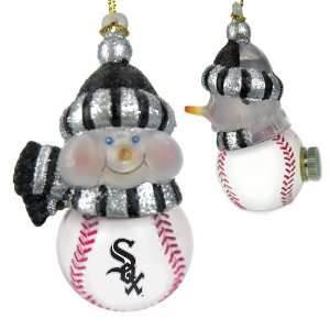 BSS   Chicago White Sox MLB All Star Light Up Acrylic Snowman Ornament 