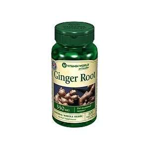 Ginger Root 550 mg. 100 Capsules