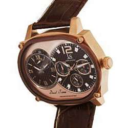   & Sons Mens Dual time Multi function Brown Watch  