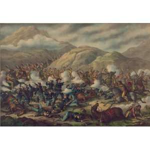  American History Poster   Battle of the Big Horn 24 X 17 
