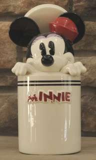 Disney Minnie Mouse Peek a boo Kitchen Canister Cookie Craft Jar 