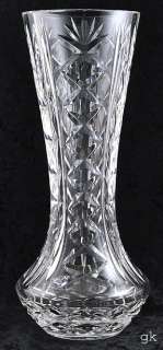 Lovely Tall Waterford Cut Glass Vase Fan/Diamond Design  