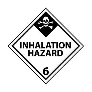 DL135R   Placard, Inhalation Hazard 6, 10 3/4 x 10 3/4, .050 Rigid 