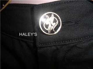 BABY PHAT BLACK/GOLD BELTED STRETCH CARGO CAPRI PANTS 0  