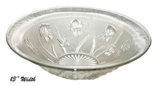 Jeannette Crystal Iris H.T.F. Straight Sided Bowl GREAT  
