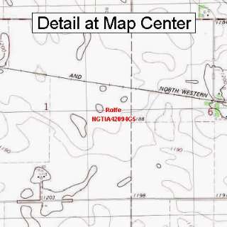 USGS Topographic Quadrangle Map   Rolfe, Iowa (Folded/Waterproof 