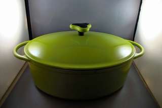 Rachael Ray 5.25 Qt. Covered Oval Casserole Green Cast Iron Dutch Oven 