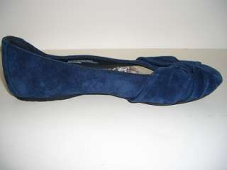   LILLY ROYAL Blue Leather Upper & Linings Womens Shoes Flats US Size 8