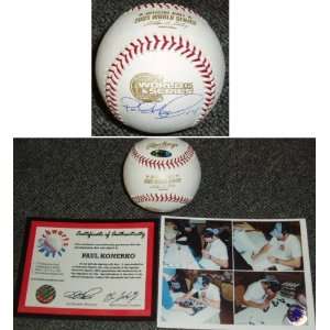 Paul Konerko Signed 2005 World Series Baseball  Sports 