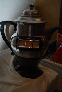 vintage american duplex coffee cutter grinder pot shaped aluminum art 