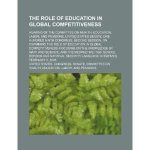 global competitiveness hearing of the Committee on Health, Education 