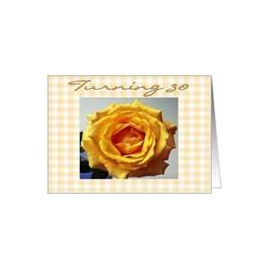  30th bd, bright yellow rose Card Toys & Games