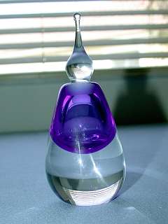   Van Der Mack P18B Vintage Cut Crystal Glass Perfume Bottle  