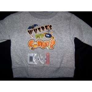   Sweat Shirt Grey WHERES MY CANDY ? 12 months 
