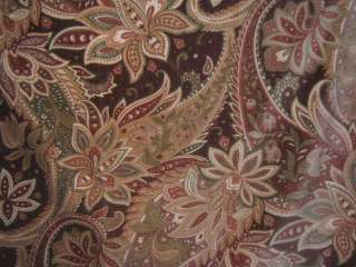 Duralee, Printed Suede Cloth, Paisley, Fabric Remnant  