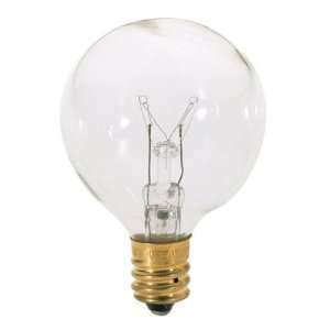 Satco S3844   10 Watt Candelabra Light Bulb   G12 Globe   Clear   1500 