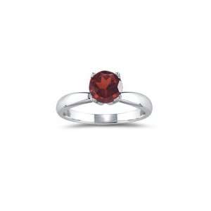  1.93 Cts Garnet Ring in 14K White Gold 8.5 Jewelry
