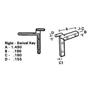 CRL Right Nylon Swivel Key   1.490 Leg; .160 Width 