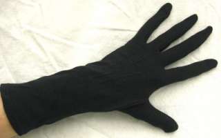 100% Cotton Long WHITE BLACK Gloves NEW Vintage X LARGE  