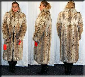 New Russian Lynx Fur Coat   Size Small 2 4   Efurs4less  