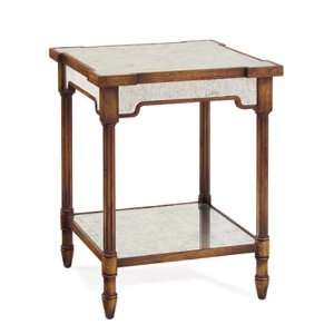  Riley Wood Mirrored Side Table