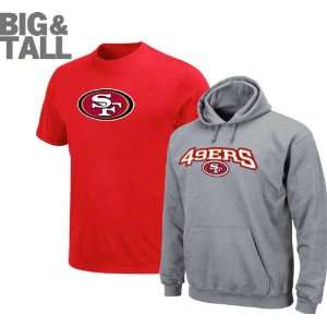San Francisco 49ers Big & Tall Standard Set T Shirt and Hooded 