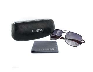 NEW Guess GU 6600 BLK35 Black Aviator Sunglasses  
