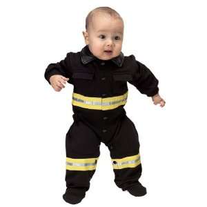  Fire Fighter Suit Fireman Infant Romper 6 12 Months Black 
