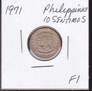 1971 Philippines 10 Sentimos World Coins  